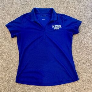 Port Authority Polo Shirt, Blue, Logo, L, EUC